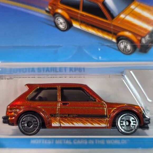 Hot Wheels 81 Toyota Starlet KP61 Ultra Hots Orange - Picture 5 of 16